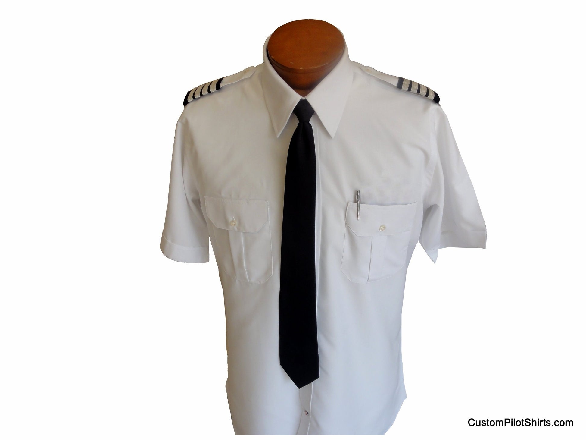 pilot dress shirts Women's Short Sleeve Pilot Shirt (Classic Athletic Fit)